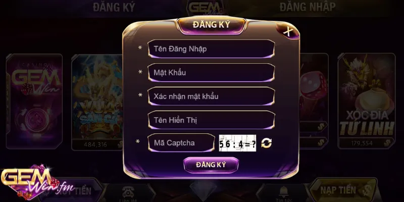 Điều kiện đối với việc tạo tài khoản Gem win