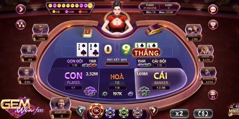 Quy tắc căn bản của Baccarat Gemwin