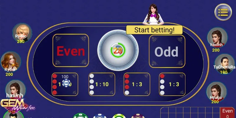 Chẵn lẻ rất được ưa chuộng tại Gemwin